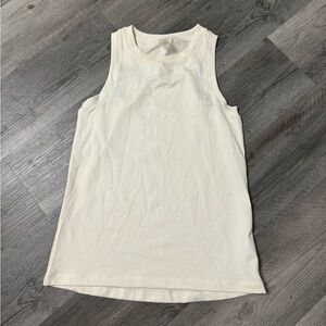CALIA by Carrie Underwood Ribbed Ivory Tank Top